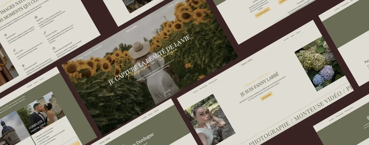 Réalisation du site web de Fanny Labbé, Photographe indépandente en Dordogne